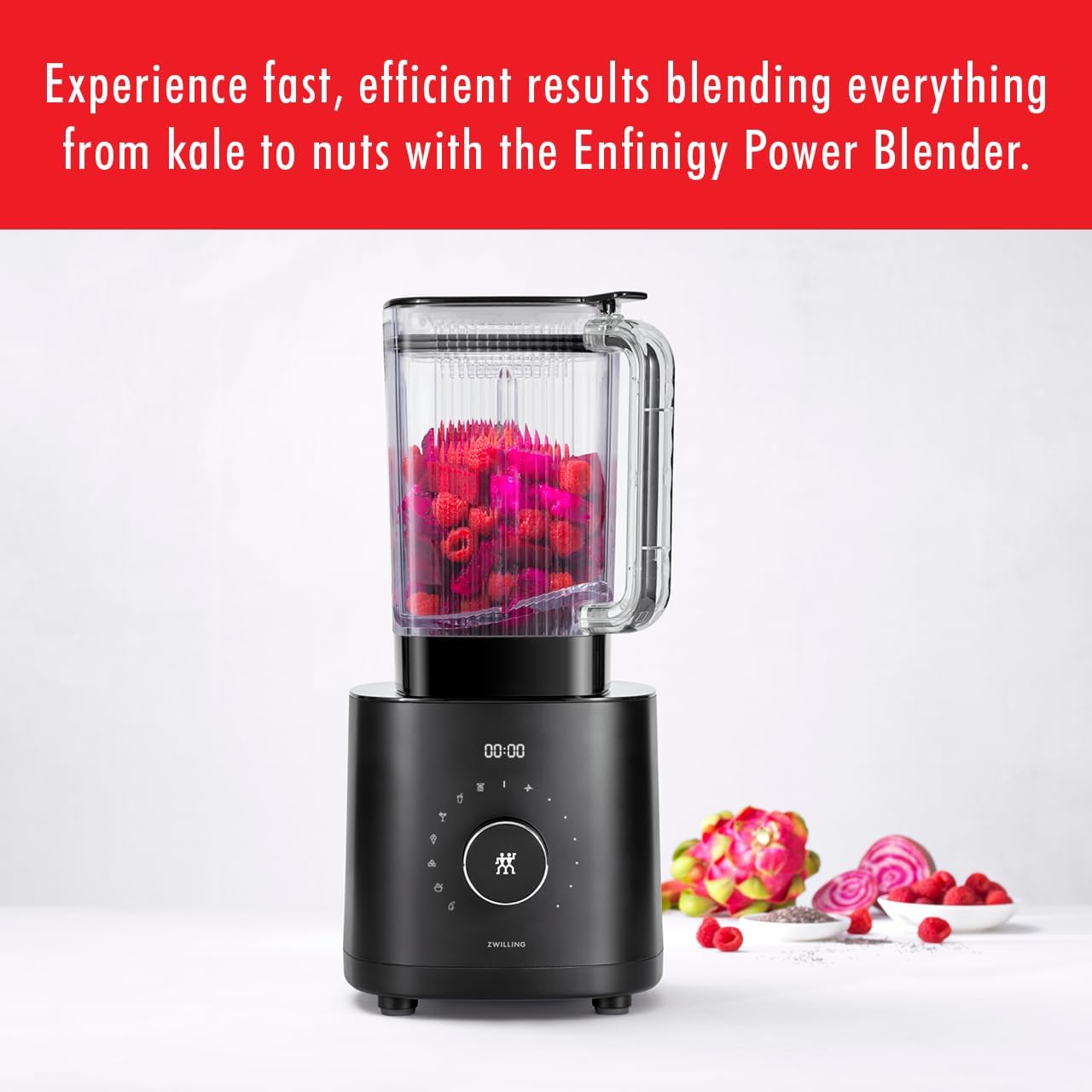 ZWILLING Enfinigy Power Blender, Piranha Teeth Winglet Blade for Shakes, Smoothies, Ice Cream and more, Black ZWILLING Enfinigy Power Blender, Piranha Teeth Winglet Blade for Shakes, Smoothies, Ice Cream and more, Black