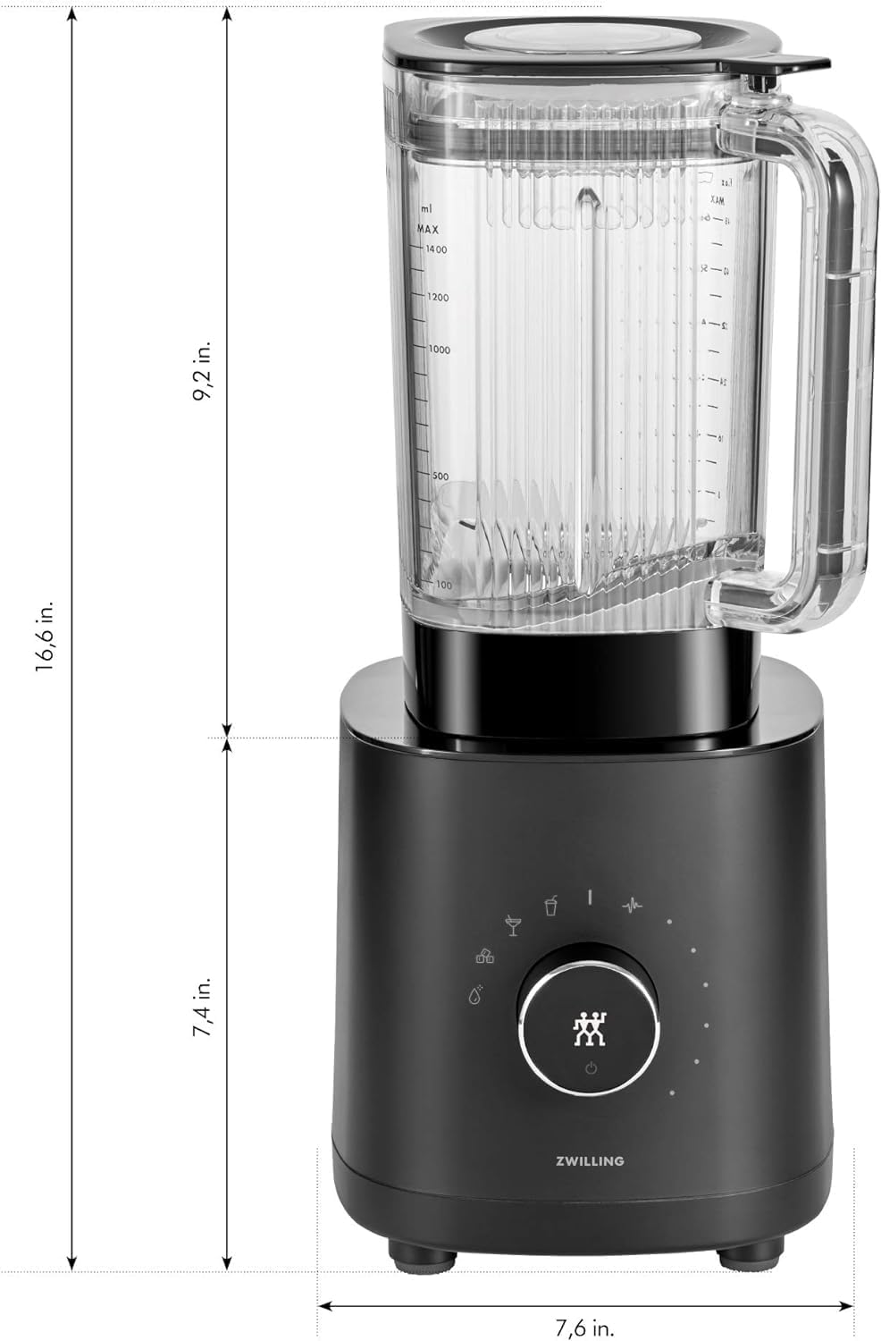 ZWILLING Enfinigy Power Blender, Piranha Teeth Winglet Blade for Shakes, Smoothies, Ice Cream and more, Black ZWILLING Enfinigy Power Blender, Piranha Teeth Winglet Blade for Shakes, Smoothies, Ice Cream and more, Black