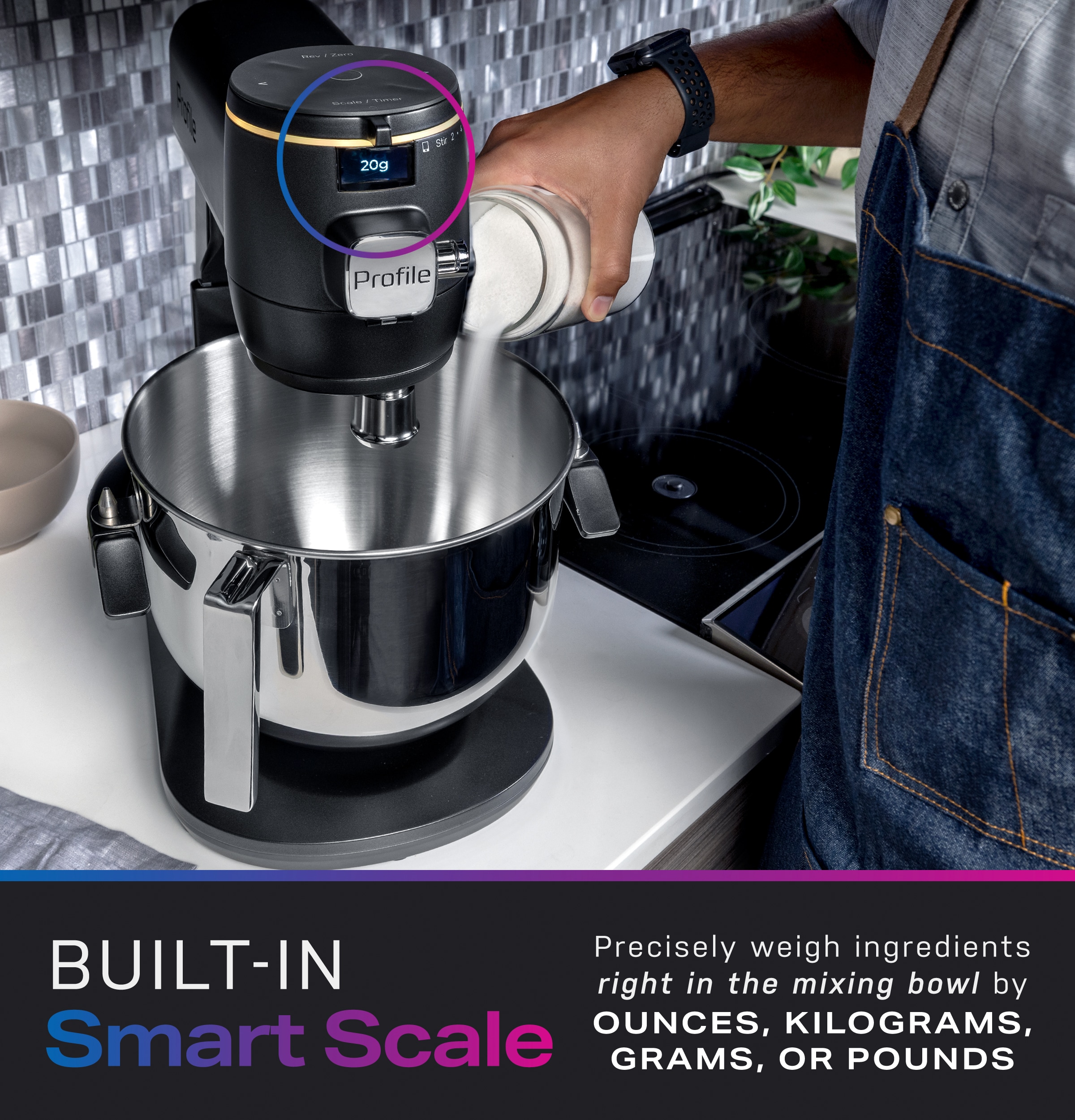 GE Profile Smart Mixer with Auto Sense - White GE GE Profile Smart Mixer with Auto Sense - White