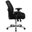 Flash Furniture HERCULES Black Contemporary Adjustable Height Swivel Fabric Desk Chair