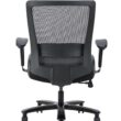 Boss Office Products Black Contemporary Ergonomic Adjustable Height Swivel Upholstered Task Chair