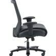 Boss Office Products Black Contemporary Ergonomic Adjustable Height Swivel Upholstered Task Chair
