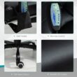 Flynama Black Adjustable Height 7-Point Reclining Back Vibrating Massage Office Chair with Lumbar Support and Footrest