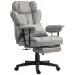 GZMR 400LBS Big and Tall Office Chair Gray Contemporary Ergonomic Adjustable Height Swivel Upholstered Executive Chair
