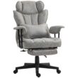 GZMR 400LBS Big and Tall Office Chair Gray Contemporary Ergonomic Adjustable Height Swivel Upholstered Executive Chair