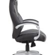 Boss Office Products Black/Grey Contemporary Ergonomic Adjustable Height Swivel Vinyl Executive Chair