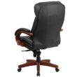 Flash Furniture Hansel Black Contemporary Adjustable Height Swivel Faux Leather Executive Chair