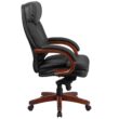 Flash Furniture Hansel Black Contemporary Adjustable Height Swivel Faux Leather Executive Chair