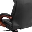 Flash Furniture Hansel Black Contemporary Adjustable Height Swivel Faux Leather Executive Chair