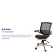 Flash Furniture Warfield Black Mesh/Graphite Silver Frame Contemporary Ergonomic Adjustable Height Swivel Mesh Executive Chair