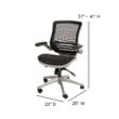 Flash Furniture Warfield Black Mesh/Graphite Silver Frame Contemporary Ergonomic Adjustable Height Swivel Mesh Executive Chair