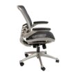 Flash Furniture Warfield Black Mesh/Graphite Silver Frame Contemporary Ergonomic Adjustable Height Swivel Mesh Executive Chair