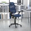 Flash Furniture LO Blue Contemporary Adjustable Height Swivel Mesh Desk Chair