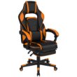 Flash Furniture X40 Black with Orange Trim Contemporary Ergonomic Adjustable Height Swivel Faux Leather Gaming Chair