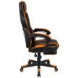 Flash Furniture X40 Black with Orange Trim Contemporary Ergonomic Adjustable Height Swivel Faux Leather Gaming Chair
