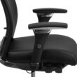 Flash Furniture HERCULES Black Leather Contemporary Adjustable Height Swivel Faux Leather Desk Chair