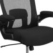 Emma + Oliver Big and Tall Black Mesh Executive Swivel Office Chair with Lumbar and Back Support