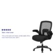 Emma + Oliver Big and Tall Black Mesh Executive Swivel Office Chair with Lumbar and Back Support
