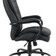 Boss Office Products Black Contemporary Ergonomic Adjustable Height Swivel Upholstered Executive Chair