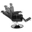 Outopee Set of Black Contemporary Ergonomic Adjustable Height Swivel Faux leather Reception Chair