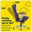 Serta Claremont Brown Bonded Leather Traditional Ergonomic Adjustable Height Swivel Faux Leather Executive Chair