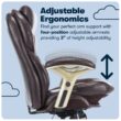 Serta Claremont Brown Bonded Leather Traditional Ergonomic Adjustable Height Swivel Faux Leather Executive Chair