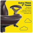 Serta Claremont Brown Bonded Leather Traditional Ergonomic Adjustable Height Swivel Faux Leather Executive Chair