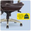 Serta Claremont Brown Bonded Leather Traditional Ergonomic Adjustable Height Swivel Faux Leather Executive Chair