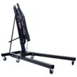 Tatayosi 2 Ton Folding Engine Hoist Cherry Picker Shop Crane Hoist Lift Heavy Duty Steel with 6 Iron Caster Wheels (Black)