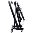 Tatayosi 2 Ton Folding Engine Hoist Cherry Picker Shop Crane Hoist Lift Heavy Duty Steel with 6 Iron Caster Wheels (Black)