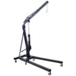 Tatayosi 2 Ton Folding Engine Hoist Cherry Picker Shop Crane Hoist Lift Heavy Duty Steel with 6 Iron Caster Wheels (Black)