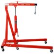Tatayosi 2 Ton Folding Engine Hoist Cherry Picker Shop Crane Hoist Lift Heavy Duty Steel with 6 Iron Caster Wheels (red)