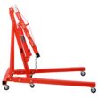 Tatayosi 2 Ton Folding Engine Hoist Cherry Picker Shop Crane Hoist Lift Heavy Duty Steel with 6 Iron Caster Wheels (red)