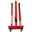 Tatayosi 2 Ton Folding Engine Hoist Cherry Picker Shop Crane Hoist Lift Heavy Duty Steel with 6 Iron Caster Wheels (red)