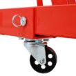 Tatayosi 2 Ton Folding Engine Hoist Cherry Picker Shop Crane Hoist Lift Heavy Duty Steel with 6 Iron Caster Wheels (red)