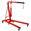 Tatayosi 2 Ton Folding Engine Hoist Cherry Picker Shop Crane Hoist Lift Heavy Duty Steel with 6 Iron Caster Wheels (red)