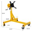 Tatayosi 1000lbs Folding Engine Stand Geared Rotating Head 360 Degree Adjustable Mounting Head Yellow Color