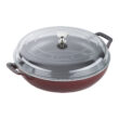 Staub Cast Iron 3.5 qt, Braiser With Glass Lid, Grenadine