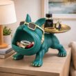 30cm Bulldog Figurine Storage Box, Resin Dog Home Decor