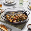 Staub Cast Iron 3.5 qt, Braiser With Glass Lid, Grenadine