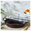 Staub Cast Iron 3.5 qt, Braiser With Glass Lid, Grenadine