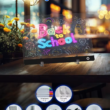 LED Acrylic Message Board Night Light with 7-Color Modes – Dry Erase Note & Drawing Board for Home or Office