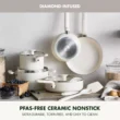 GreenPan Rio Advanced 10pc Cookware Set, Cream