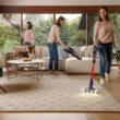 BISSELL PowerClean FurGuard Rechargeable Cordless Pet Vacuum 4137 10.5" Cleaning Path Red