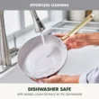 GreenPan Nova Gallery 10pc Stainless Steel and Ceramic Nonstick Champagne Handle Cookware Set