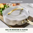 GreenPan Nova Gallery 10pc Stainless Steel and Ceramic Nonstick Champagne Handle Cookware Set