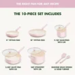 GreenPan Rio Advanced 10pc Cookware Set, Pink