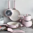 GreenPan Rio Advanced 10pc Cookware Set, Pink
