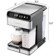 Chefman Barista Pro Espresso Maker Stainless Steel Finish: 1350W Electric Coffee Machine, Dishwasher-Safe Parts, 1.8L Capacity