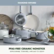 GreenPan Rio Advanced 10pc Cookware Set, Stardew Blue